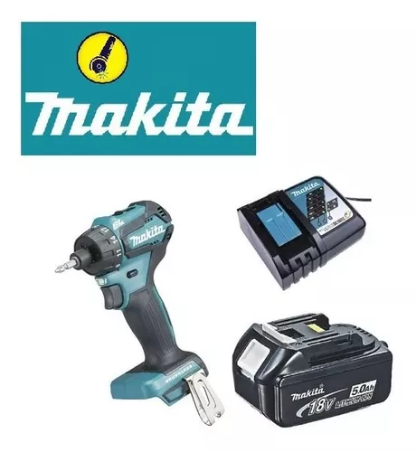 Taladro Atornillador Makita Inalambrico 18V LXT, con bateria 5 Ah