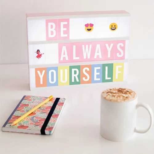 Cinema Light Box Bonnyco Pink W/ 400 Letters & Emojis + 2 Ma