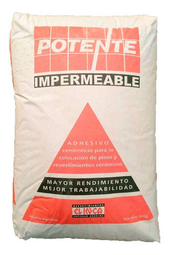 Imagen 1 de 3 de Pegamento Para Ceramica Potente Impermeable X 30 Kg