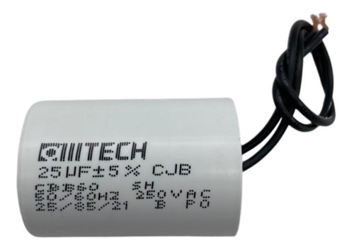 Capacitor Partida 25uf/250v/2 Fios, Motor Portão Eletrônico