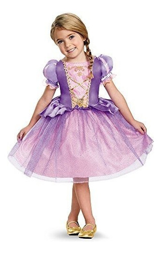 Disfraz De Rapunzel Para Niños Pequeños, Grande (4-6x).