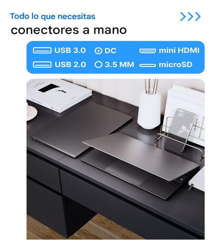 Más Popular Notebook 8gb Ram-512gb 15.6 Win11 Celeron N4000 Negro
