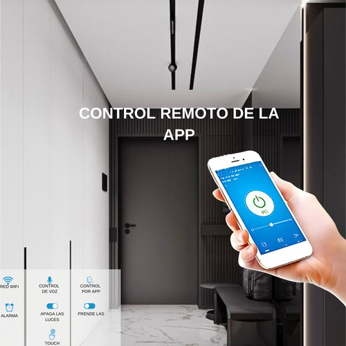 Interruptor Inteligente Wi-fi 1 Vía Negro Doble Opcion N 5 A 100v Negro