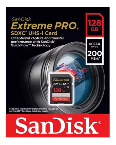 Memoria Sd Sandisk Extreme Pro 128gb Cl10 U3 Sdxc/170mb/s_4k