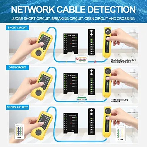 Probador Cable Red, Rastreador Ethernet Con Verificacin Lnea