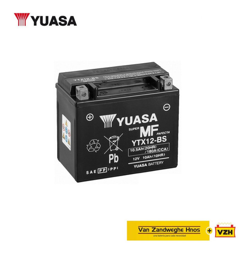 Imagen 1 de 1 de Bateria Yuasa Moto Ytx12-bs Suzuki Dl650 V-strom Abs, 04/17