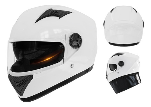 Casco Abatible Antiniebla C/espejo Doble Para Motocicleta