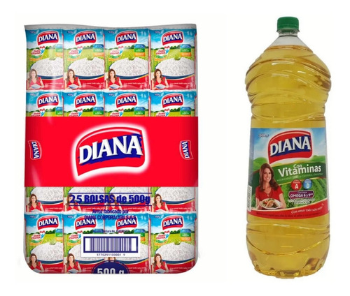 Arroz Diana Arroba 25 Libras + Aceite Diana 3 Litros