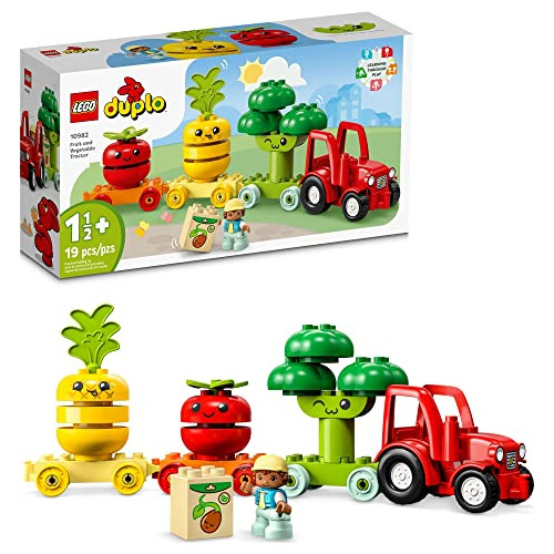 Brinquedo De Trator De Frutas E Vegetais Lego Duplo My First