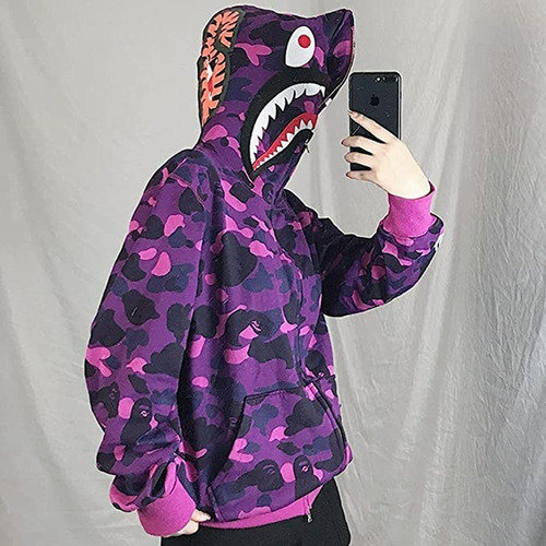 Sudadera Con Capucha Tiburón Mono Suéter De Algodón