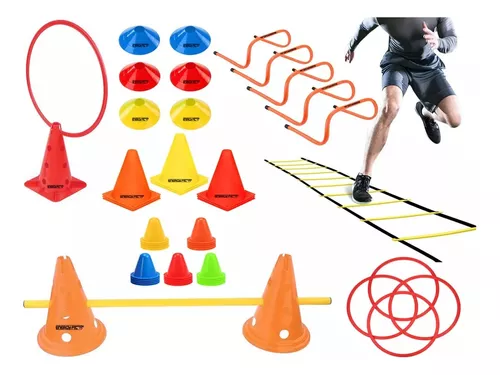 Set Kit De Entrenamiento Futbol Step+aros+vallas+conos+esca