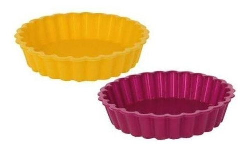 Juego De 2 Moldes De Silicón Mini Para Tartaletas Y Pays Color Violeta