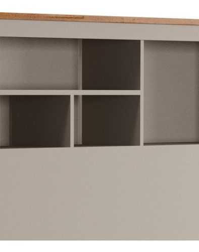 Cabeceira Cama Casal 140cm Havana Tamanho Padrão Maciça Cor Off White Com Amêndoa Marrom Claro