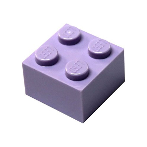 Ladrillo Lego Parts And Pieces, Color Lavanda, Tamaño Median