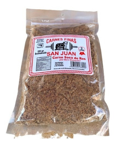 Carnes Finas San Juan Carne Seca De Res Deshebrada 500 Grs.