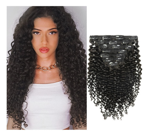 Caliee Extensiones De Pelo Rizado Natural De 18 Pulgadas De