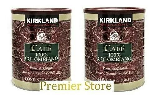 Café Molido Kirkland 100% Colombiano 2 Latas De 1.36kg 