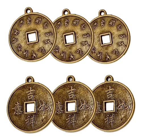 4, 20 o 50 amuletos de monedas chinas a granel, dinastía, amuleto