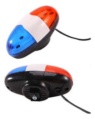 Timbre De Bicicleta, 6 Led, 4 Tonos, Bocina, Luz Led, Sirena