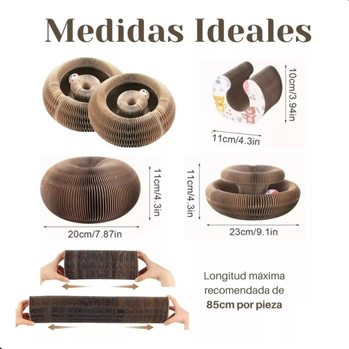 Nova 3 En 1 Rascador Para Gatos Ondulado De Carton