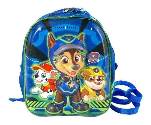 Mochila Infantil Diplomata Patrulha Canina Chase Spy Maxtoy Cor Azul