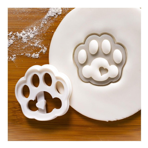 Juego De 2 Cortadores De Galletas De Patada De Gatito Lindos