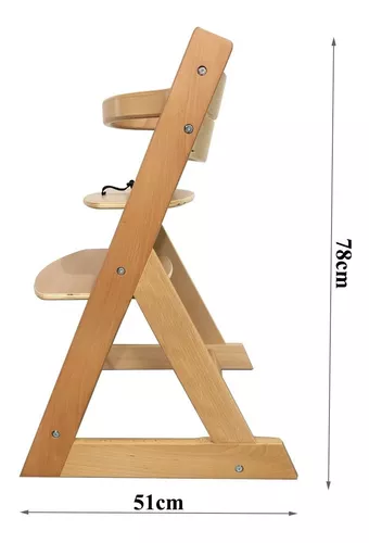 Silla Evolutiva Bebes Y Niños Para Comer De Madera Multiple