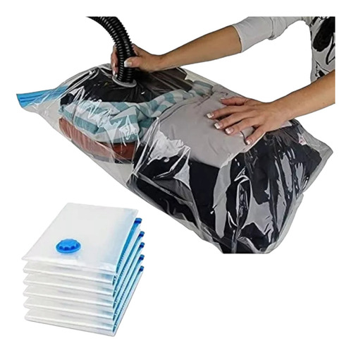 Bolsa Guardado Al Vacío 70x100 Grande Para Ropa Frazadas