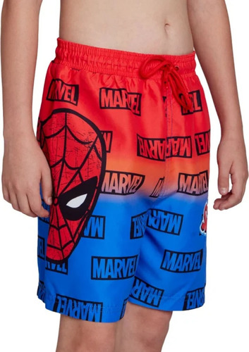 Traje De Baño Short Spiderman Bermuda Niños Marvel 1197267 Rojo Lisa 3/4 Años