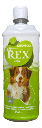 Shampoo Rex De Coco Para Cães 500ml - Rex Lookfarm