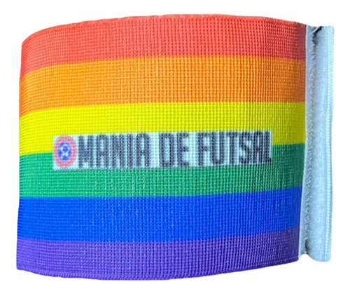 Faixa Capitão Conscientização Mania De Futsal Braçadeira Cor Lgbt