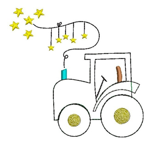 Matriz Para Maquina De Bordar: Tractor Infantil