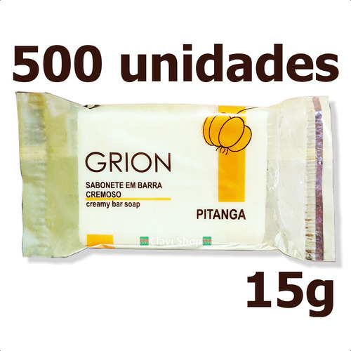 500 Mini Sabonete Pitanga 15g Hotel Motel Pousada Doação