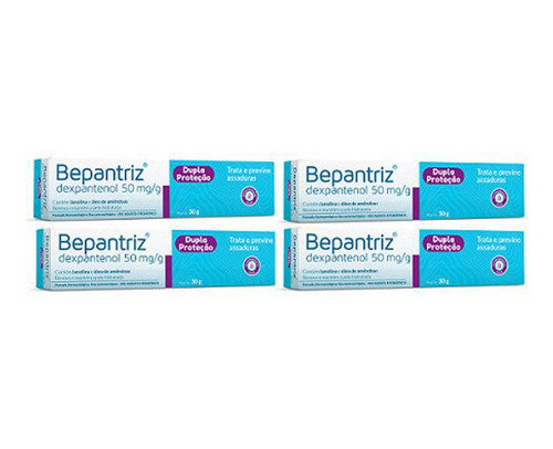 Kit Com 4 Pomadas Bepantriz Dupla Proteção 30g