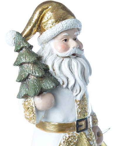 Imagen 6 de 6 de Muñecos Navideños Running Santa Con Pino En Mano