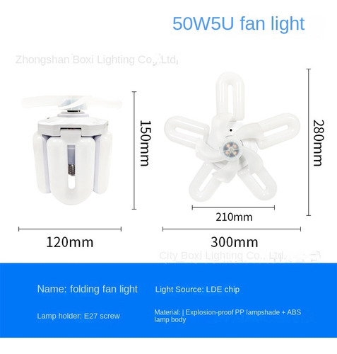 Ventilador De Techo Con Tornillo E27 Led Con Mando A Distanc