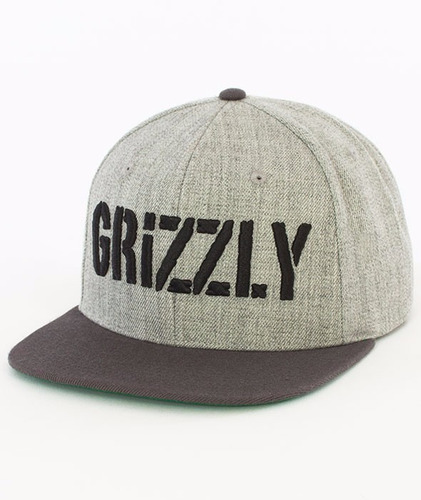 Imagem 1 de 4 de Boné Grizzly Supply Snapback Stamp Heather Grey Original