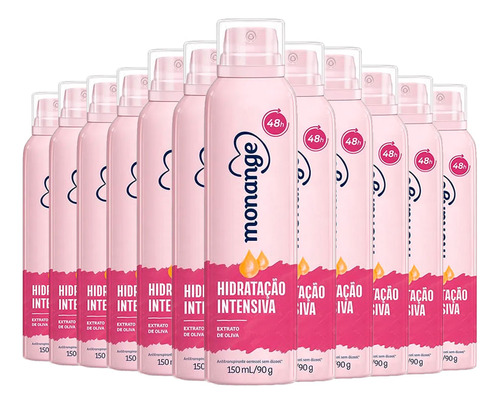 Kit Desodorante Aerosol Monange Hidratação Intensiva 90g - 1