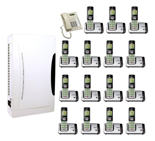 Kit Conmutador 4x16; Tel. Multilínea; 15 Ext Vtech Cs6719