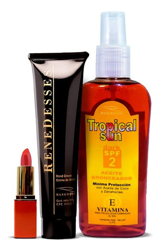 Combo Llabial + Crema Rd + Bronceador Coco