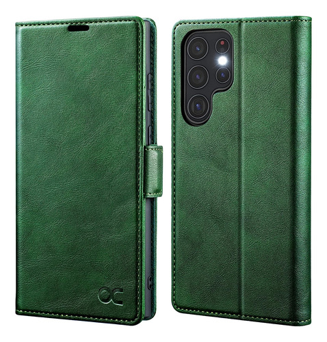 Funda Verde Bloqueo Rfid Para Samsung Galaxy S22 Ultra