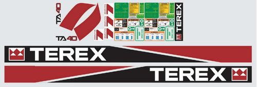 Kit De Calcomanías Para Terex Ta40
