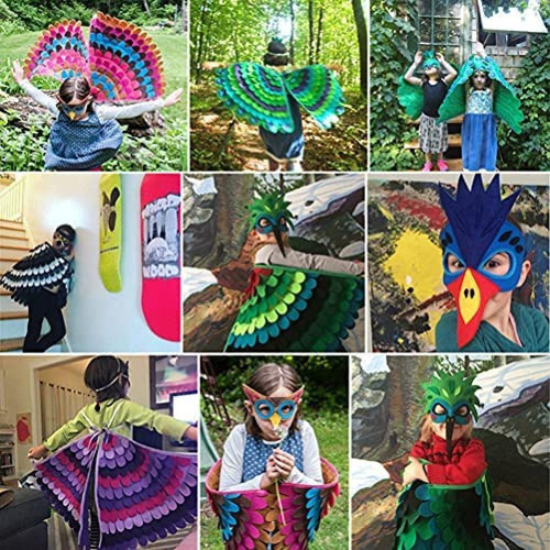 Wv Ropa De Pájaros Para Niños Con Capa De Alas De Colores