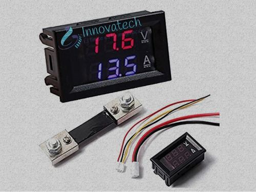 Voltimetro Amperimetro De 100v Y 100a Dc+shunt Innovatech