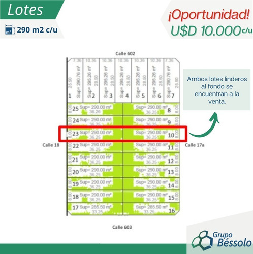 Lote - Terreno En Venta En La Plata. 290 M2. Barrio En Crecimiento, Calle 16 Y 601