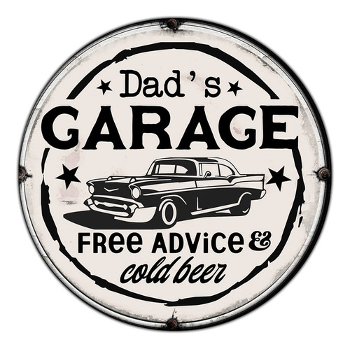 #333 - Cuadro Decorativo Vintage / Cartel Garage No Chapa 