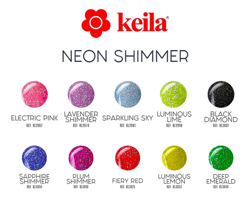 Esmalte Gel Polish Led/uv Keila Coleccion Neon Shimmer 