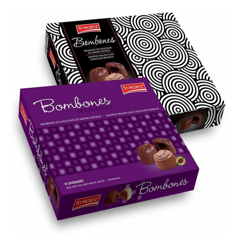 Imagen 5 de 5 de Bombones Marca St Moritz Docena (12 Estuches Variados)