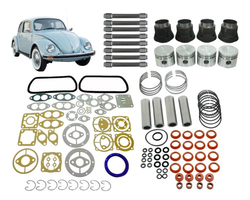 Kit De Motor Fusca Gol Brasília 1973 A 1984 Original Mahle