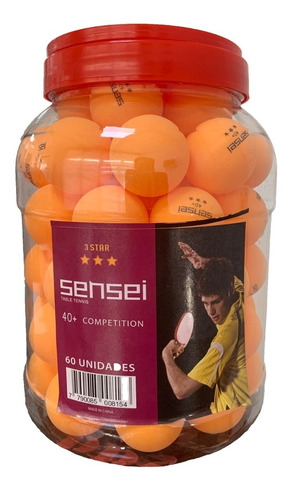 Set 60 Pelota De Ping Pong / Sensei / Profesional / 3 Star